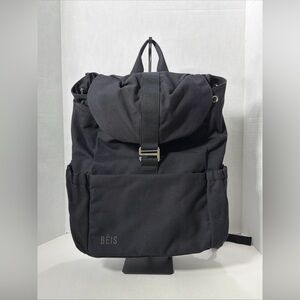 Beis BLACK CANVAS RUCKSACK Backpack VGC